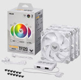 ASUS TUF Gaming TF120 ARGB case fan White Edition 3IN1 – kabinetblæser – Hvid – 3-pak