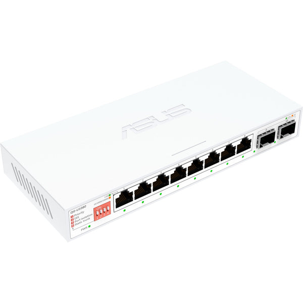 ASUS QG-U1080 – 8 × 2,5G og 2 × 10G SFP+ switch – Hvid