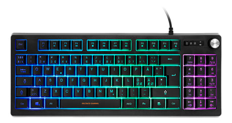 DELTACO GAMING DK230 Tastatur Membran RGB Kabling Pan Nordic Deltaco