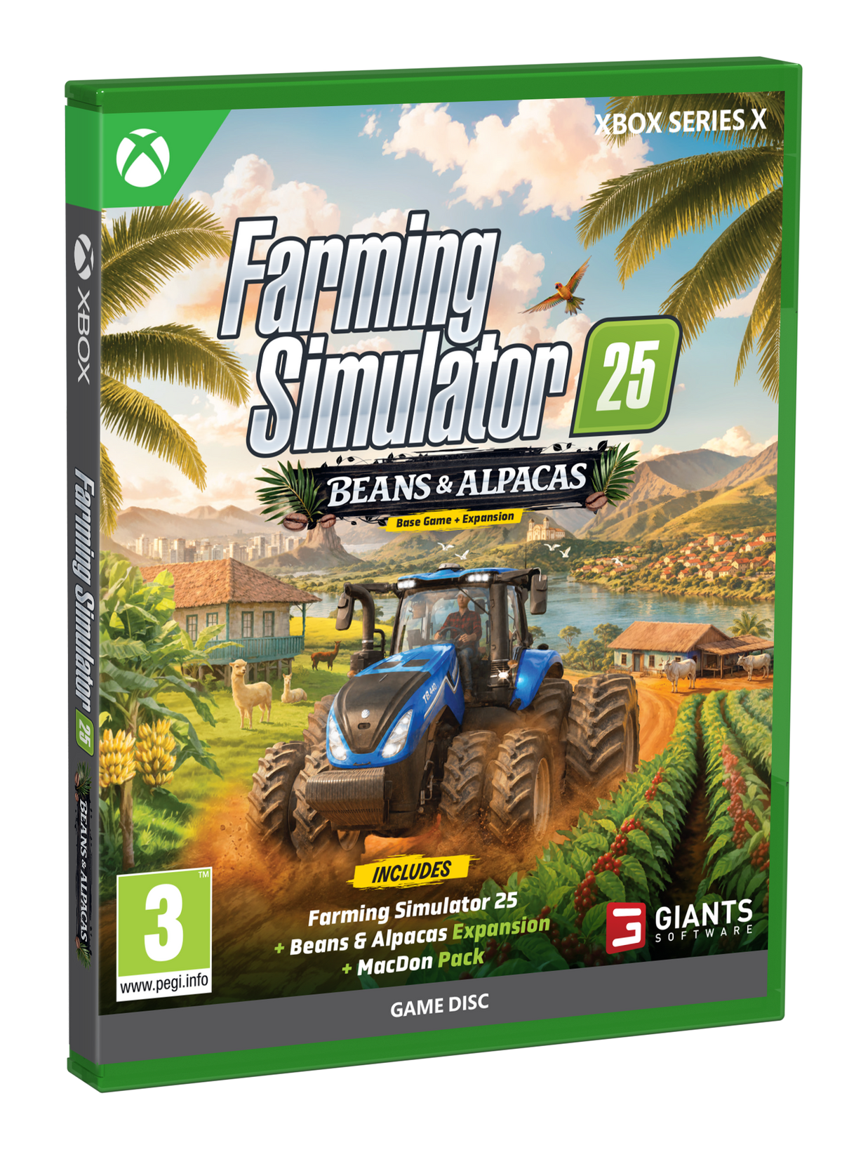 Farming Simulator 25 – Beans & Alpacas Edition – Xbox Series X – spillets forside