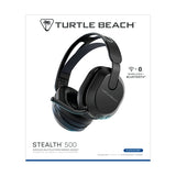 Turtle Beach Stealth 500 – PlayStation – Trådløst headset – Sort – emballagens front med produktnavn