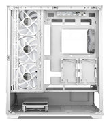 Sharkoon AK6 RGB White Panoramic Dual Tempered Glass 4x 120mm ARGB PWM Fans USB-C BTF ATX Gaming PC Case Sharkoon