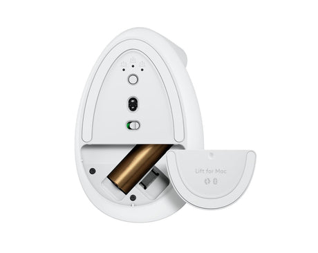 Logitech - Lift for Mac Vertical Ergonomic Mouse - OFF-WHITE