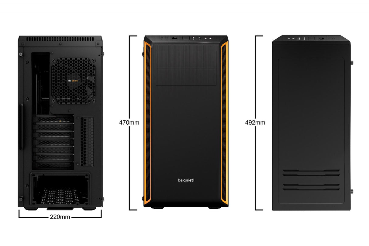 be quiet! PURE BASE 600 Window - black/orange Be quiet
