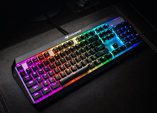 COUGAR Gaming Tastatur Attack X3 RGB Mech. Cherry MX silber