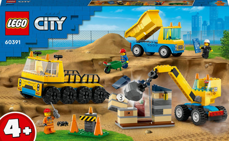 LEGO 60391 City Construction Vehicles and Crane with Wrecking Ball Construction Toy LEGO