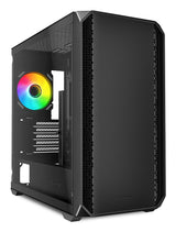 Sharkoon MK2 RGB Black Mesh Front Tempered Glass 4x 120mm ARGB PWM Fans USB-C BTF Micro-ATX Gaming PC Case Sharkoon