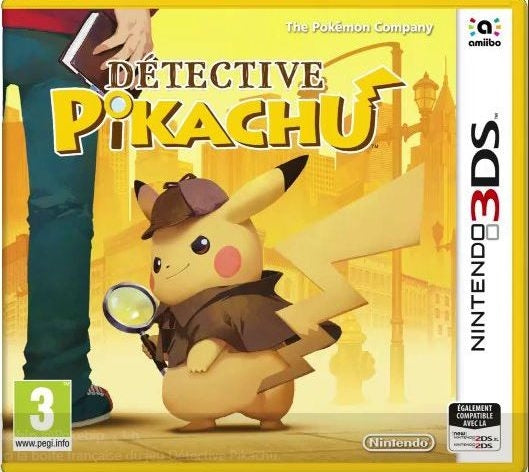 Detective Pikachu fysisk Nintendo 3DS PAL-spilæske