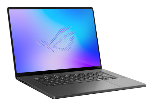 ASUS ROG Zephyrus G16 GU606AP-TB041W – set skråt forfra; tastaturlayout illustrativt