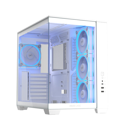 ASUS A32 Plus TG ARGB White – Hvidt ATX-kabinet