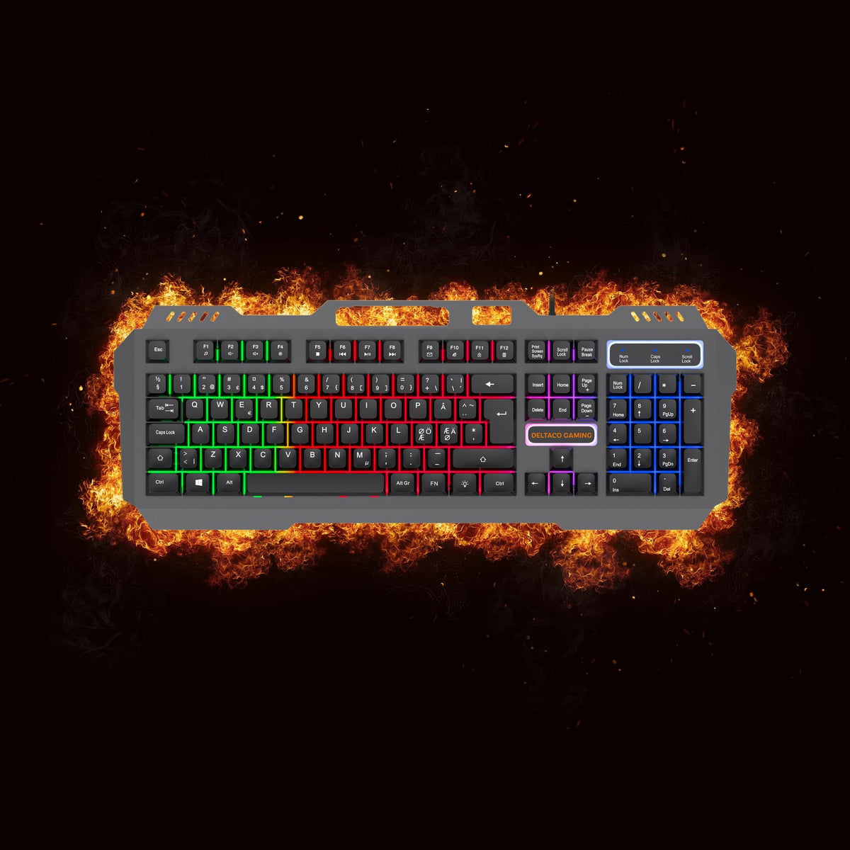 DK130 Membrane Gaming keyboard with Rainbow backlight deltaco_gaming