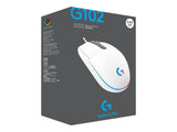 Logitech Gaming Mouse G102 LIGHTSYNC optisches Kabel weiß 