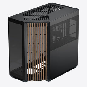 APNX V1, Midi-Tower, ATX, Tempered Glass - Wood, black Aerocool Advanced Technologies Co., LTD (APNX)