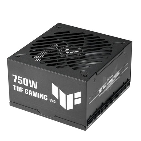 ASUS TUF Gaming 750W Gold EVO – sort strømforsyning set skråt ovenfra
