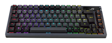 ASUS M701 ROG AZOTH/NXRD/FR – set skråt forfra; tastaturlayout illustrativt