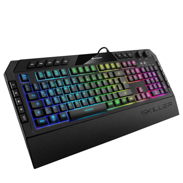 Sharkoon SKILLER SGK5 gamingtastatur – membran, RGB, tysk QWERTZ