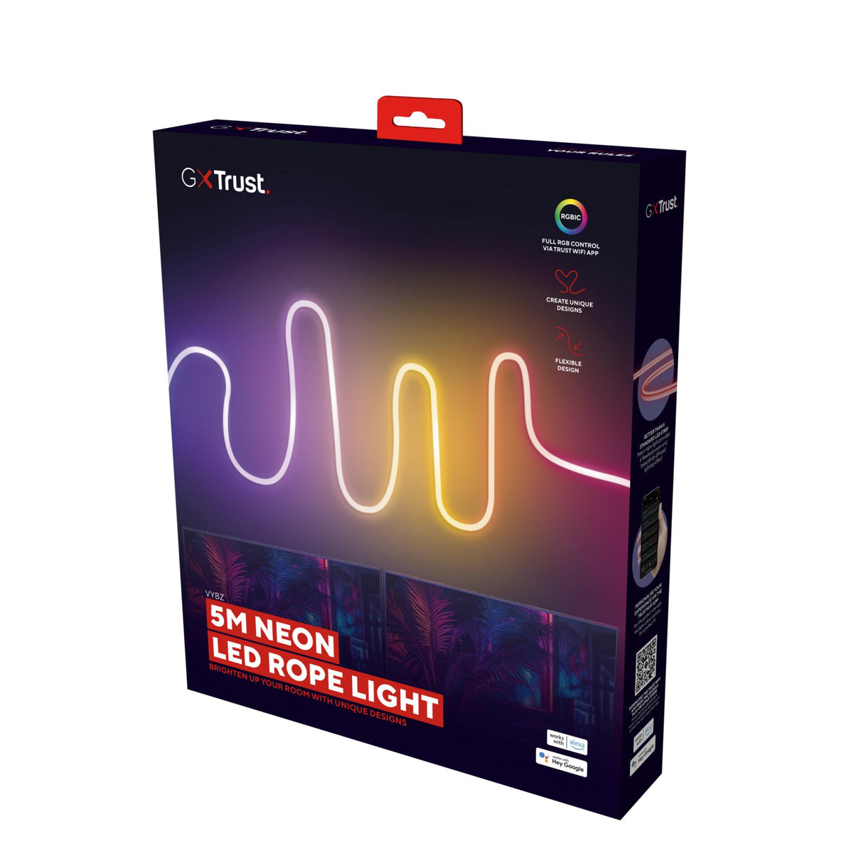 TRUST GXT904 VYBZ 5M NEON ROPE LYS