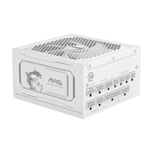 MSI MAG A1000GL PCIE5 WHITE 1000 W strømforsyning - 80 PLUS Gold - visning 1