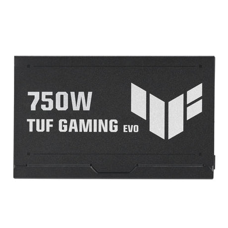 ASUS TUF Gaming 750W Gold EVO – side med 750W- og TUF-mærkning