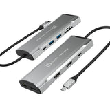 j5create JCD397-N – USB-C mini-dock til tre skærme – To vinkler af docken