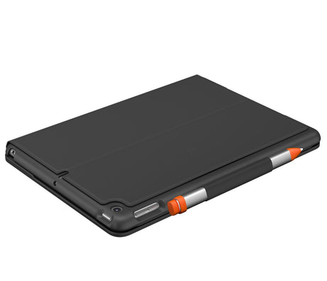Logitech - Slim Folio for iPad 7-8-9th Graphite Nordic