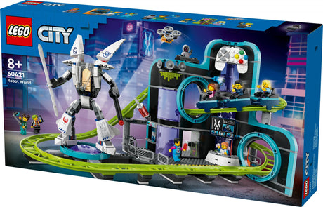 LEGO 60421 City Roller Coaster with Robot Mech, construction toy LEGO