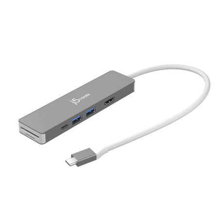 j5create JCD390-N – 4K60 USB-C-multiadapter – 10 Gbit/s – adapter med USB-C-kabel