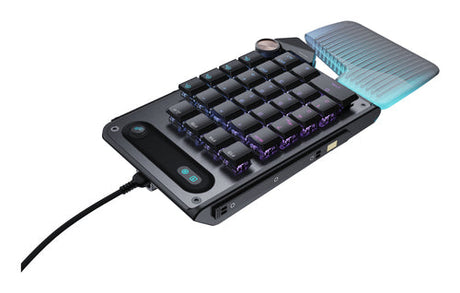 Turtle Beach Command KP7 – USB-gamingkeypad – Sort – keypad og håndledsstøtte set bagfra