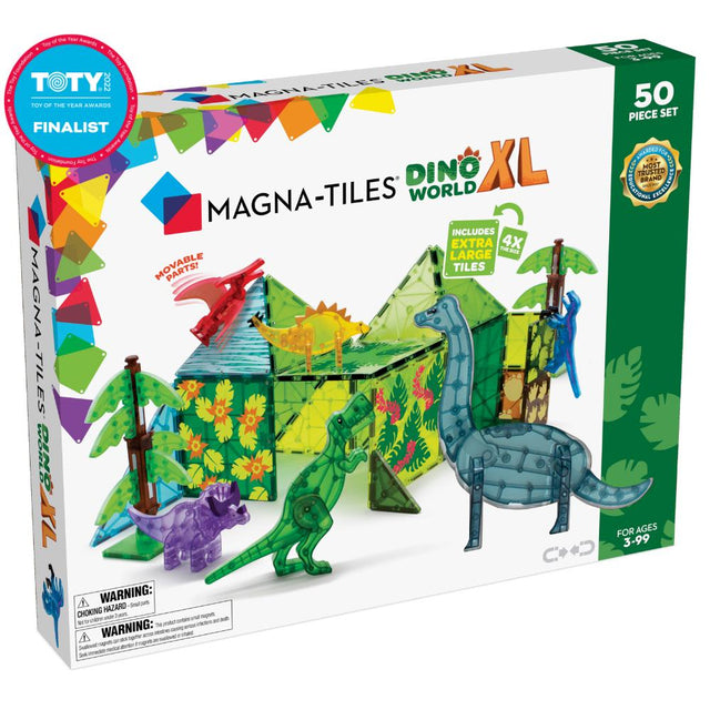 MAGNA-TILES - Dino World XL 50 Piece Set (90228) Magna Tiles