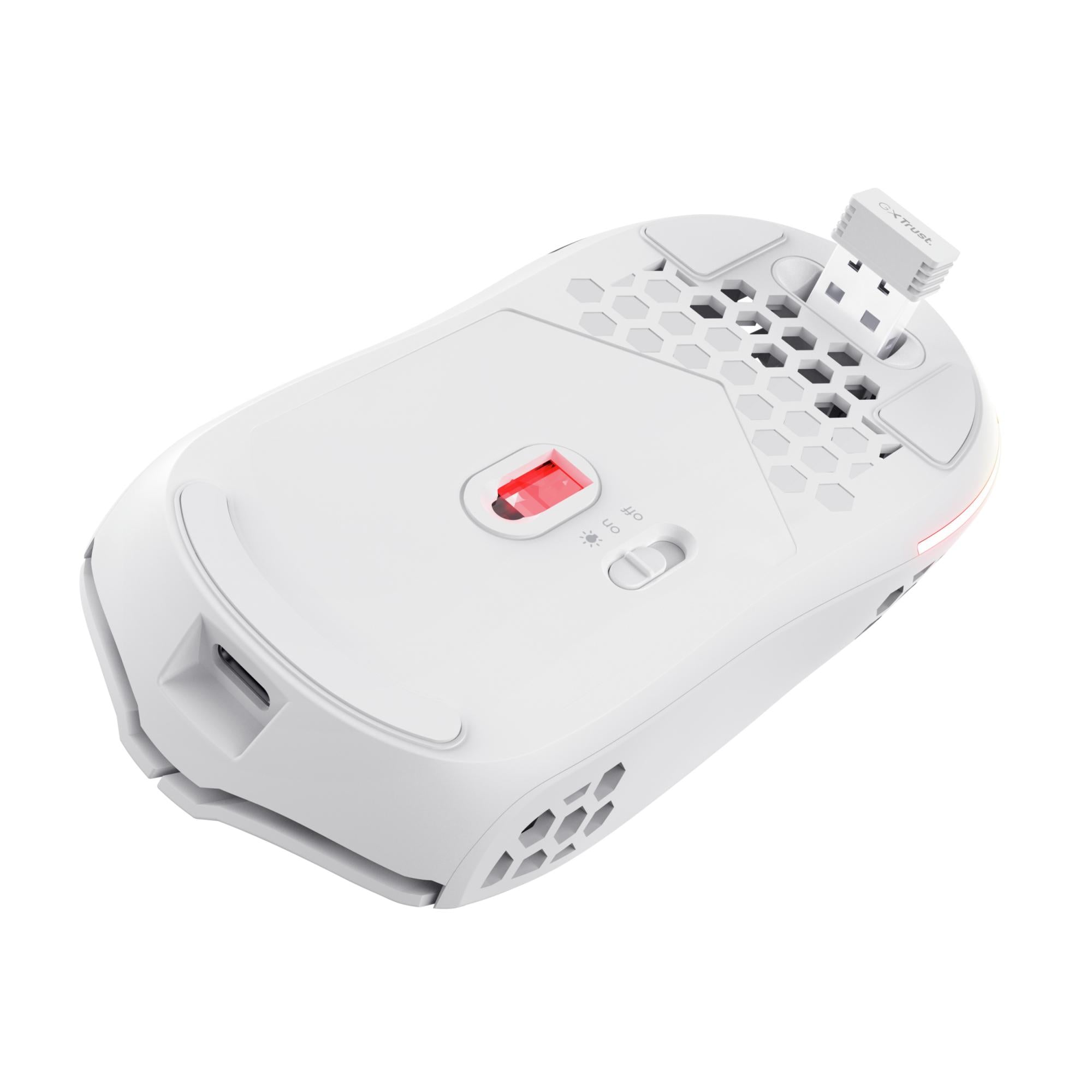 TRUST GXT929W HELOX Kabellose Leichtgewichtsmaus - Weiß