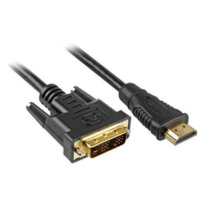 Sort Sharkoon adapterkabel med HDMI-hanstik og DVI-D 24+1-hanstik