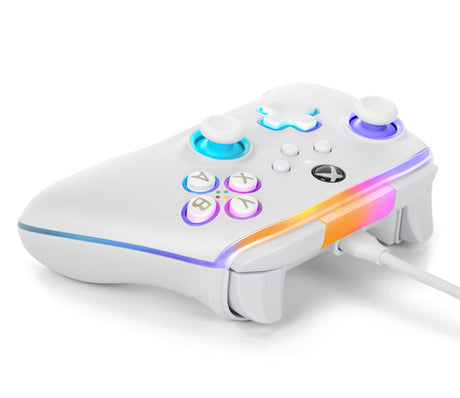 PowerA Advantage Lumectra kablet controller – hvid – Xbox/PC – underside