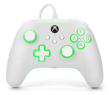 PowerA Advantage Lumectra kablet controller – hvid – Xbox/PC – farvet belysning