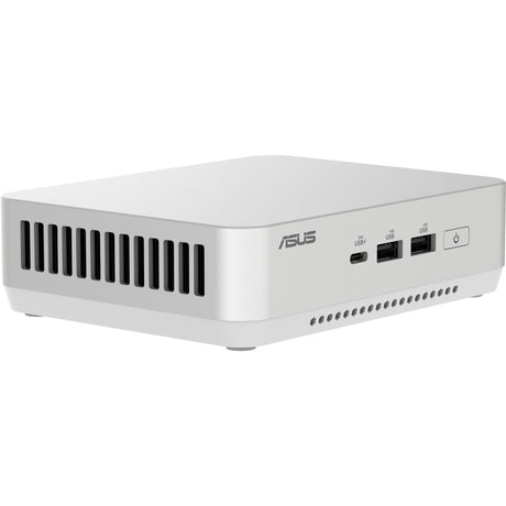 Sølvfarvet ASUS NUC 14 Pro+ set skråt forfra