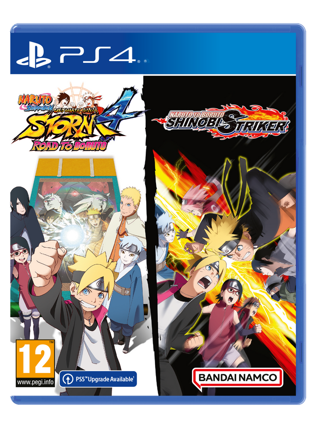 Naruto Shippuden Ultimate Ninja Storm 4, Road to Boruto + Naruto to Boruto Shinobi Striker – PlayStation 4 – spilomslag