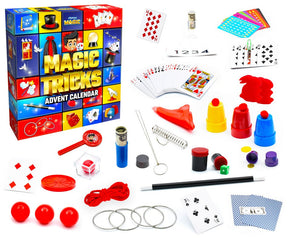 Cliptoys Magic Surprise julekalender – Trylletricks – kalender og viste indholdsdele
