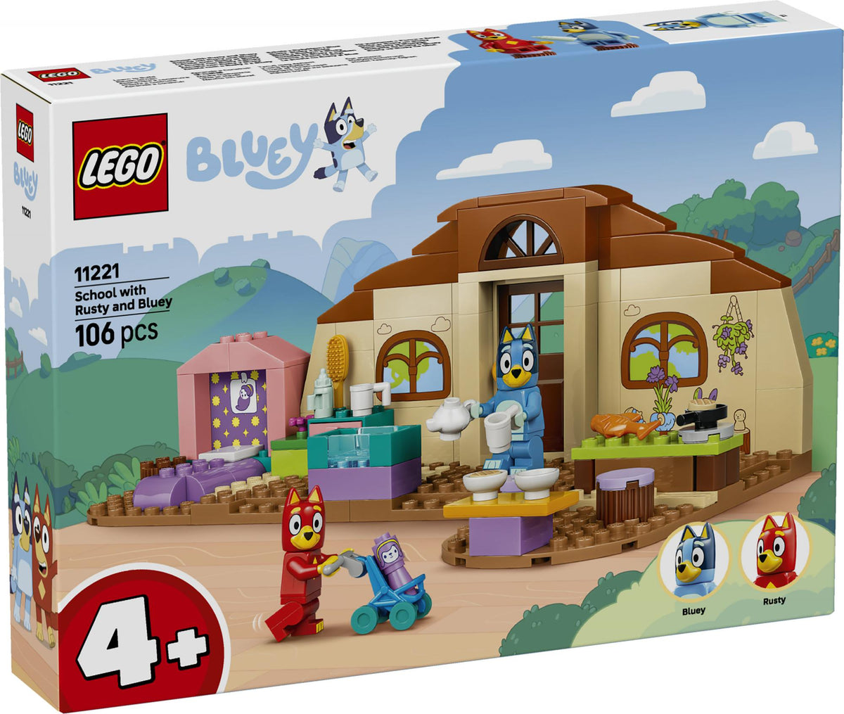 LEGO - Bluey - School with Rusty and Bluey (11221) LEGO