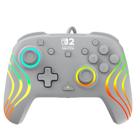 Turtle Beach Afterglow Wave Wired – Switch-controller, grå – Front med kabel