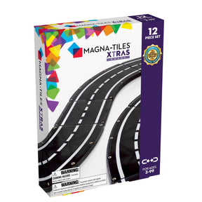 MAGNA-TILES - XTRAS Roads 12 Piece Set (90235B) Magna Tiles