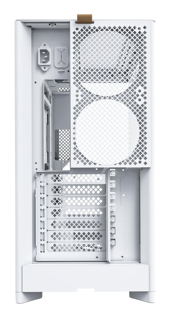 Montech HS02, Glass front, ATX, no fans - White Telon Technology Co Ltd (Montech)