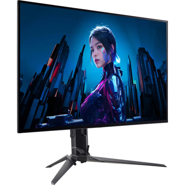 Acer Predator X27UF3 OLED – OLED-skærm set skråt forfra