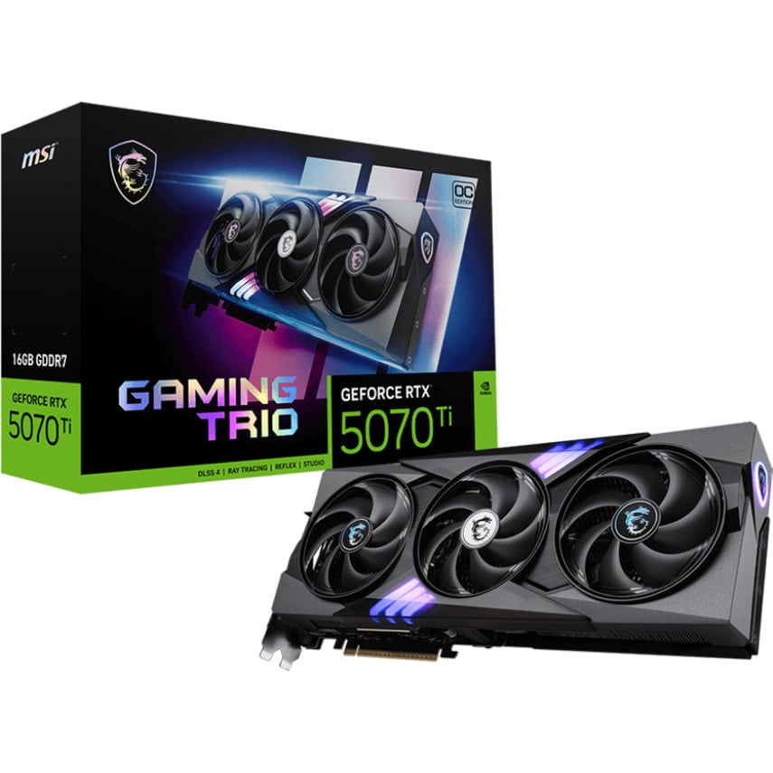 MSI GeForce RTX 5070 Ti GAMING TRIO OC – Sort