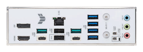 ASUS TUF Gaming B850-PRO WIFI7 W NEO – bagpanel med USB, video- og netværksporte