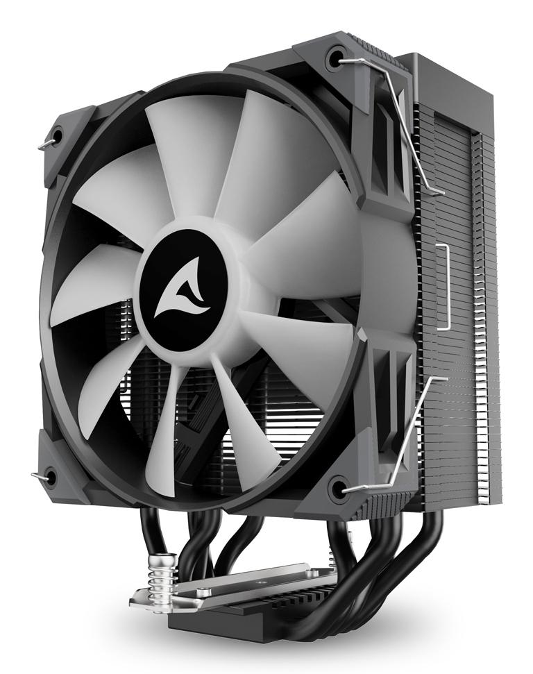 Sharkoon A50 RGB Black 230W TDP 5-Heatpipe 120mm PWM FDB ARGB CPU Air Cooler Sharkoon