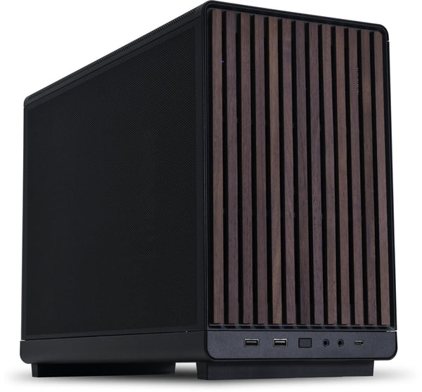 Lian Li A3- mATX-WD Schwarz, Walnussholz