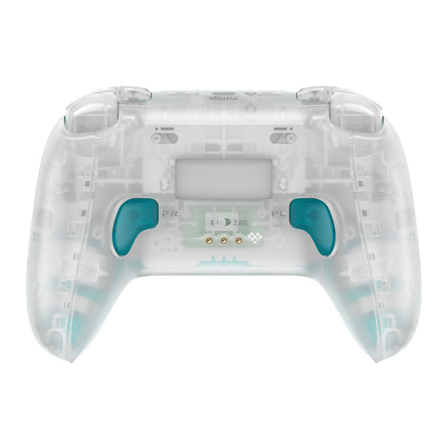 8BitDo Ultimate 2 Wireless 2.4G – Controller – Clear Blue – transparent bagside med ekstra knapper