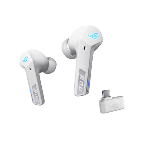 ASUS ROG Cetra True Wireless SpeedNova Headphones, 2.4 GHz & Bluetooth 5.3 - White ASUS