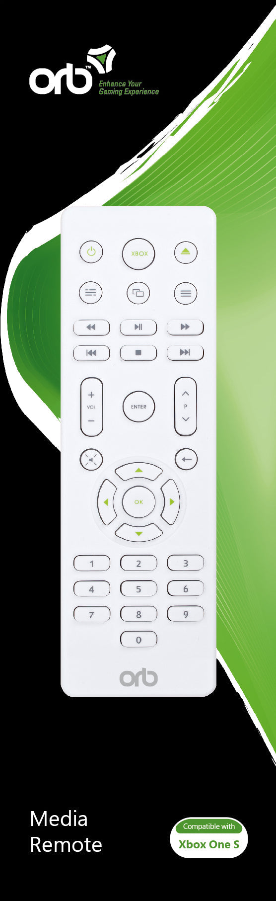 ORB Media Remote til Xbox One S – hvid
