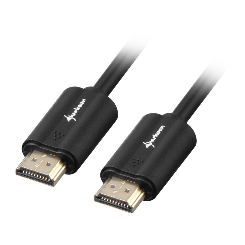 Sharkoon HDMI 2.0 kabel – 4K, sort, 1 m – billede 2