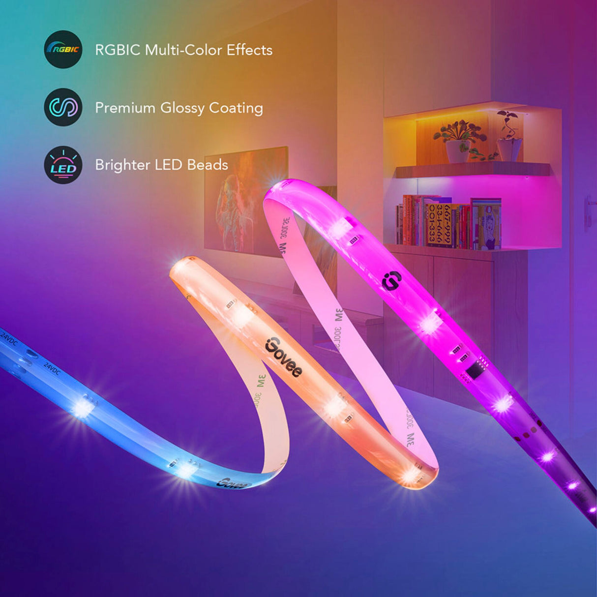 Govee Wi-Fi RGBIC LED Strip Lys